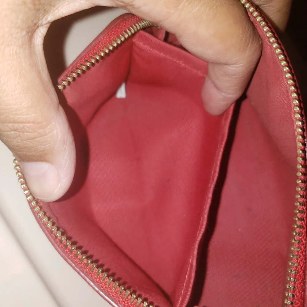 Coach Red Leather Cosmetic Toiletry Case